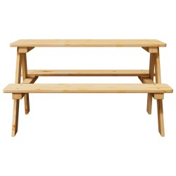 Table avec bancs pour enfants IRUN 90x79,5x50 cm bois massif 524724524724