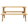 Table avec bancs pour enfants IRUN 90x79,5x50 cm bois massif 524724524724