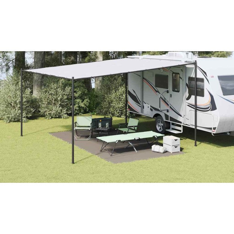 Tapis de tente Gris clair 500 x 250 cm Polyéthylène 524733524733