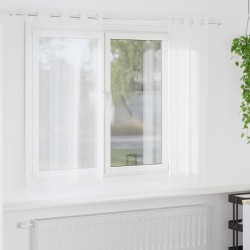 Rideau en Voile 2 pcs Blanc 175 x 140 cm Polyester 524761524761