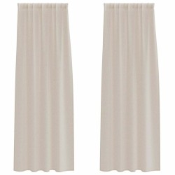 Rideau en Voile 2 pcs Couleur sable 245 x 140 cm Polyester 524763524763