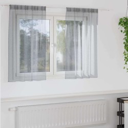 Rideau en Voile 2 pcs Gris foncé 140 x 140 cm Polyester 524765524765