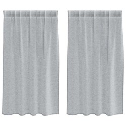 Rideau en Voile 2 pcs Gris foncé 140 x 140 cm Polyester 524765524765