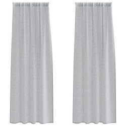 Rideau en Voile 2 pcs Gris foncé 225 x 140 cm Polyester 524766524766