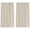 Rideau en Voile 2 pcs Couleur sable 140 x 140 cm Polyester 524767524767