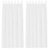 Rideau en Voile 2 pcs Blanc 260 x 140 cm Polyester 524768524768