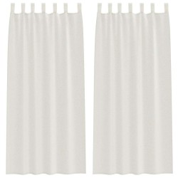 Rideau en Voile 2 pcs Crème 225 x 140 cm Polyester 524770524770