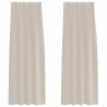 Rideau en Voile 2 pcs Couleur sable 260 x 140 cm Polyester 524771524771
