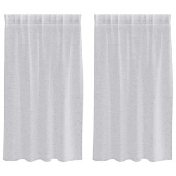 Rideau en Voile 2 pcs Gris clair 140 x 140 cm Polyester 524772524772