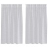 Rideau en Voile 2 pcs Gris clair 140 x 140 cm Polyester 524772524772