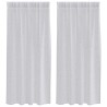 Rideau en Voile 2 pcs Gris clair 175 x 140 cm Polyester 524778524778