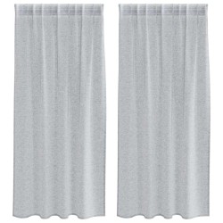 Rideau en Voile 2 pcs Gris foncé 175 x 140 cm Polyester 524779524779