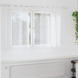 Rideau en Voile 2 pcs Blanc 140 x 140 cm Polyester 524783524783