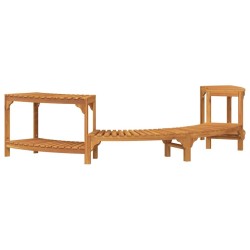 Enceinte de bain à remous demi-ronde Marron 252 x 112 x 55,5 cm 524797524797