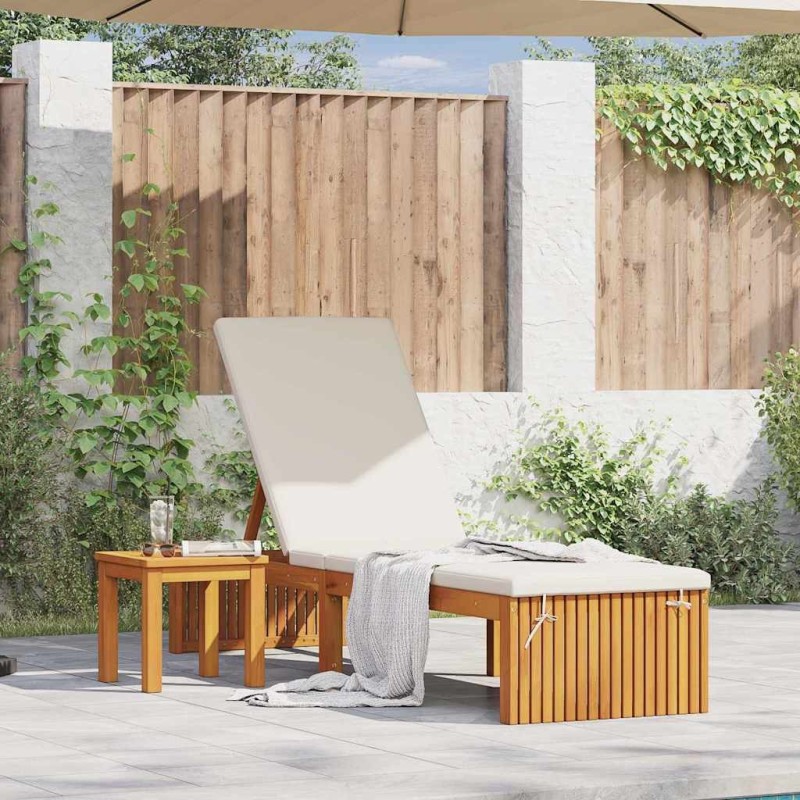 Transat Huile Naturelle 200 x 55 x 94 cm Bois d'acacia massif 524806524806