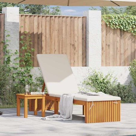 Transat Huile Naturelle 200 x 55 x 94 cm Bois d'acacia massif 524806524806