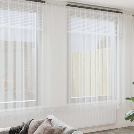 Rideau en Dentelle Floral Blanc 260 x 1200 cm Polyester 524811524811
