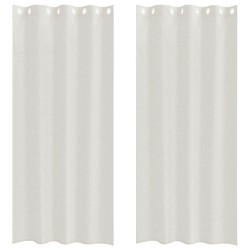 Rideau en Voile 2 pcs Crème 225 x 140 cm Polyester 524814524814
