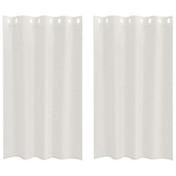 Rideau en Voile 2 pcs Crème 175 x 140 cm Polyester 524815524815