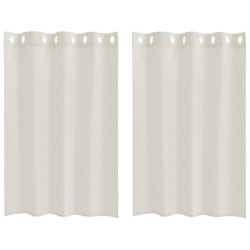 Rideau en Voile 2 pcs Crème 140 x 140 cm Polyester 524816524816