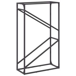 Portant de bois chauffage noir 60x25x100 cm 524822524822