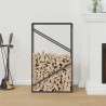 Portant de bois chauffage noir 60x25x100 cm 524822524822