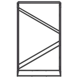 Portant de bois chauffage noir 60x25x100 cm 524822524822