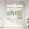 Rideau en Voile 2 pcs Couleur sable 225 x 140 cm Polyester 524824524824