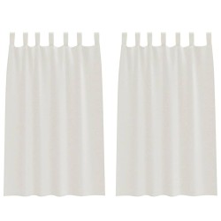 Rideau en Voile 2 pcs Crème 175 x 140 cm Polyester 524831524831