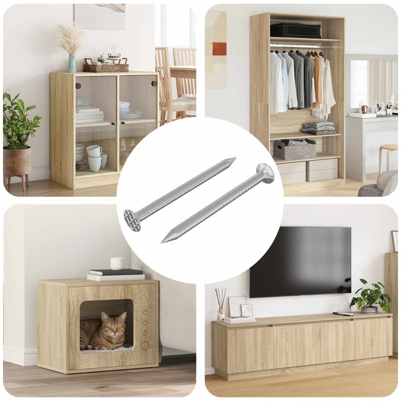 Clous pour Bois 2 pcs Argenté Ø 3 x 15 mm Métал 524841524841