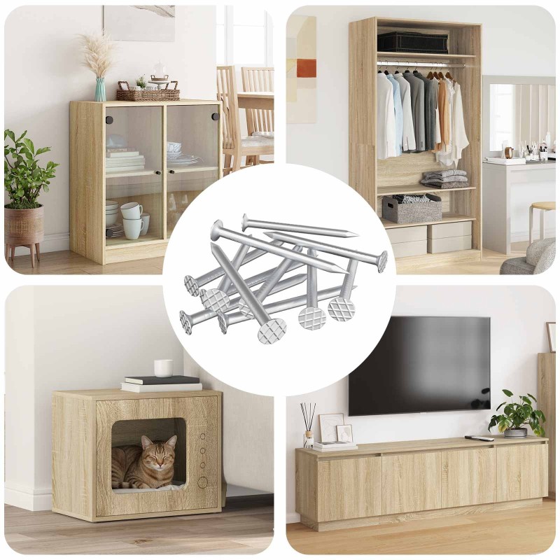 Clous pour Bois 12 pcs Argenté Ø 3 x 15 mm Métал 524855524855