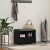 Banc d'entrée avec coussin Chêne Noir 60 x 38 x 46 cm 524856524856
