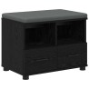 Banc d'entrée avec coussin Chêne Noir 60 x 38 x 46 cm 524856524856