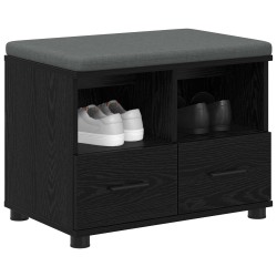 Banc d'entrée avec coussin Chêne Noir 60 x 38 x 46 cm 524856524856