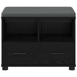 Banc d'entrée avec coussin Chêne Noir 60 x 38 x 46 cm 524856524856