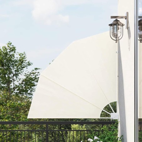 Auvent latéral pliable de balcon Crème 140x140 cm 524861524861