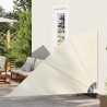 Auvent latéral pliable de balcon Crème 160 x 240 cm  524862524862