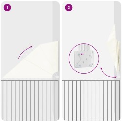 Auvent latéral pliable de balcon Crème 160 x 240 cm  524862524862