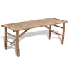 Table de brasserie avec 2 bancs 100 cm Bambou 524879524879