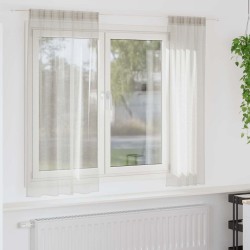 Rideau en Voile 2 pcs Crème 175 x 140 cm Polyester 524880524880