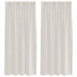 Rideau en Voile 2 pcs Crème 175 x 140 cm Polyester 524880524880