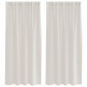 Rideau en Voile 2 pcs Crème 175 x 140 cm Polyester 524880524880