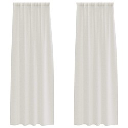 Rideau en Voile 2 pcs Crème 245 x 140 cm Polyester 524881524881