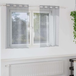 Rideau en Voile 2 pcs Gris foncé 140 x 140 cm Polyester 524886524886