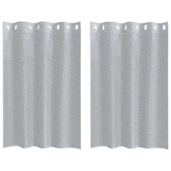 Rideau en Voile 2 pcs Gris foncé 140 x 140 cm Polyester 524886524886
