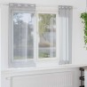 Rideau en Voile 2 pcs Gris foncé 175 x 140 cm Polyester 524887524887
