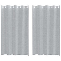 Rideau en Voile 2 pcs Gris foncé 175 x 140 cm Polyester 524887524887