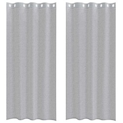 Rideau en Voile 2 pcs Gris foncé 225 x 140 cm Polyester 524888524888