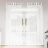 Rideau en Voile 2 pcs Blanc 225 x 140 cm Polyester 524892524892