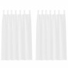 Rideau en Voile 2 pcs Blanc 175 x 140 cm Polyester 524893524893